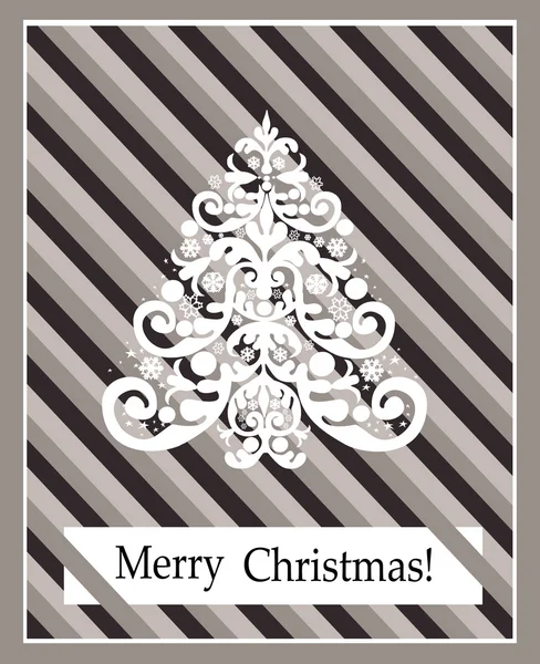 Vintage Xmas greeting card — Stock Vector