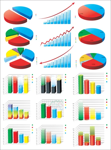 Diagramme. eingestellt — Stockvektor