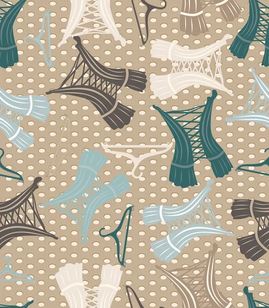 美しいレトロなコルセットのシームレスなパターン — ストックベクタ