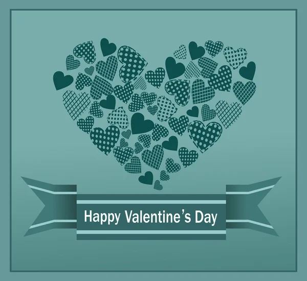 Valentine's Day Card. — Stock Vector