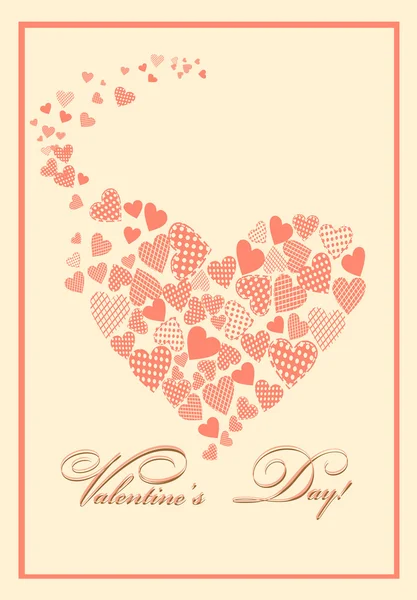 Valentine's Day Card. — Stock Vector