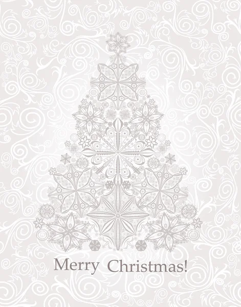 Рождественская открытка Рождественская ёлка . — стоковый вектор