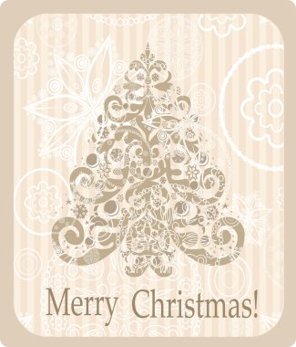 Vintage Noel tebrik kartı