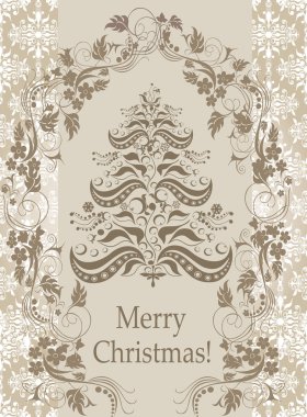 Vintage Noel tebrik kartı