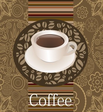 kahve menü. Kahve zamanı şablonu.