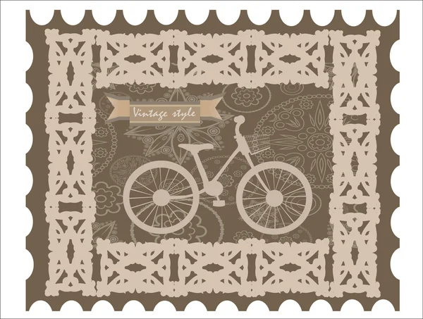 Retro fiets. — Stockvector