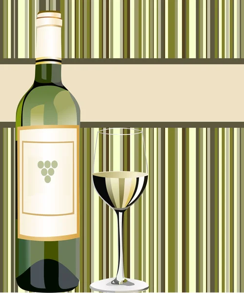 Menu vin blanc — Image vectorielle
