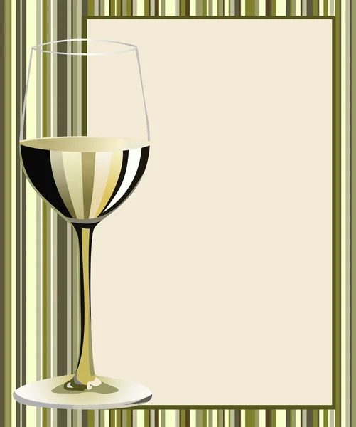 Menú Vino Blanco — Vector de stock