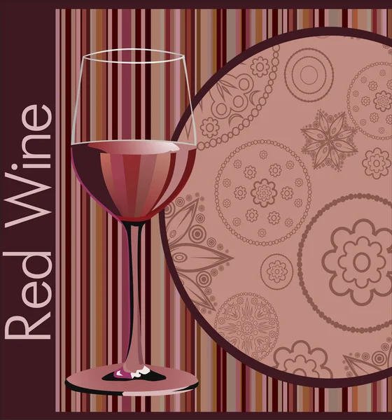 Menu del vino rosso — Vettoriale Stock