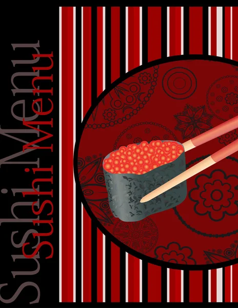 Menu Sushi. Modelo de design de cartão . —  Vetores de Stock