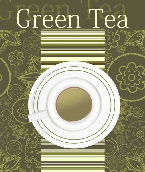 Green tea. Tea menu. Tea time template.