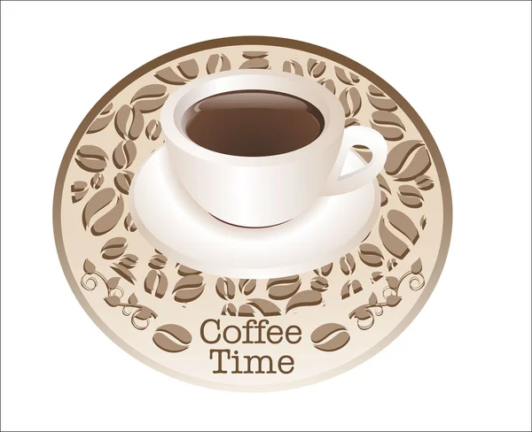 矢量咖啡菜单。咖啡时间模板. — 图库矢量图片