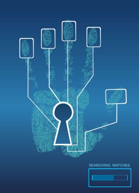 parmak izi kilit. Elektronik Biyometrik parmak izi tarama