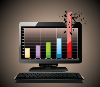 gerçekçi tablet pc bilgisayar kar kavramı