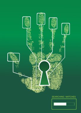 parmak izi kilit. Elektronik Biyometrik parmak izi tarama