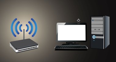 evde wifi ağ. PC yönlendirici üzerinden İnternet