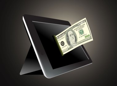 dolar ile siyah tablet pc