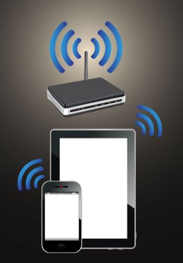 evde wifi ağ. İnternet üzerinden telefon ve tablet PC yönlendirici.