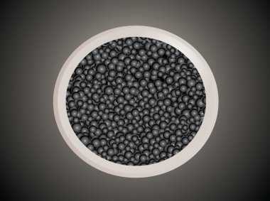 Black caviar in metal can clipart