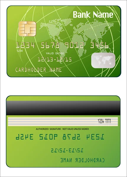 Детальна глянсова кредитна картка — стоковий вектор