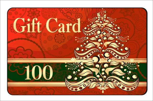 Merry Xmas gift card — Stockvector