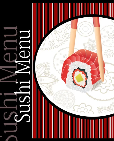 Sushi menu. Card Design template. — Stock Vector