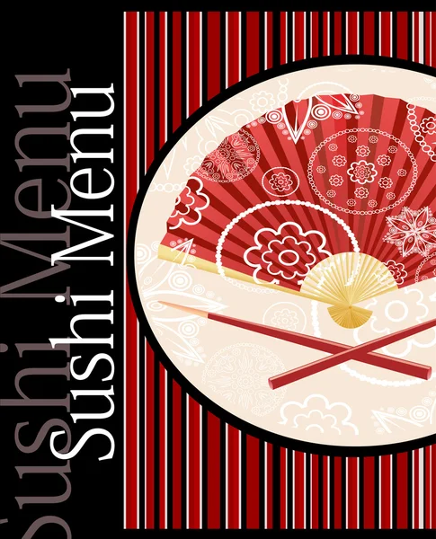 Μενού σούσι. πρότυπο σχεδίασης κάρτα. — Διανυσματικό Αρχείο