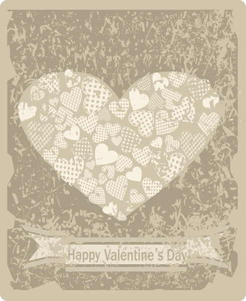 ビンテージのバレンタイン カード. — ストックベクタ