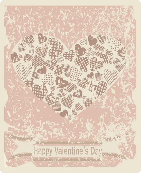 Vintage Valentijnskaart. — Stockvector