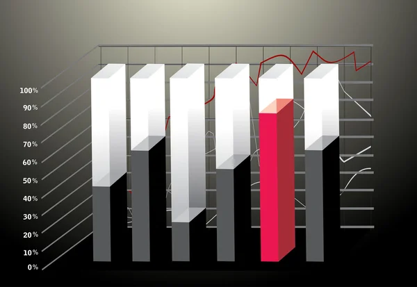 Gráficos. Gráficos comerciales 3D — Vector de stock