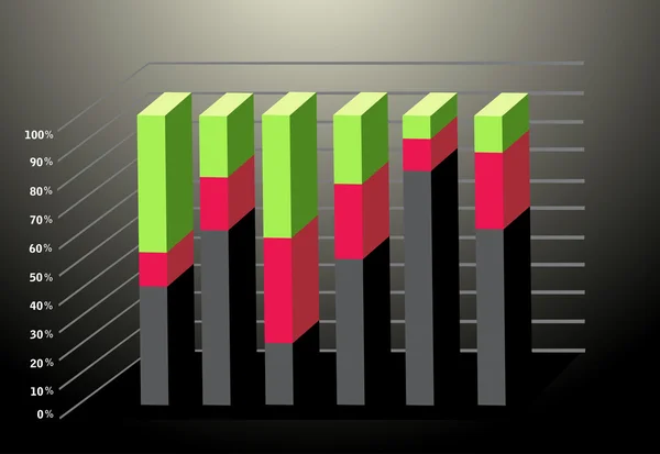 Diagram. 3D affärsdiagram — Stock vektor