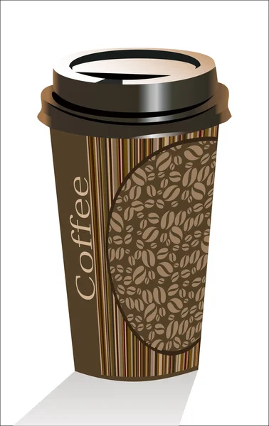 塑料咖啡杯子模板 — 图库矢量图片