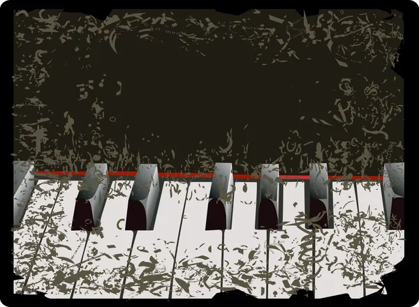 Piano keys old-style — Stock Vector