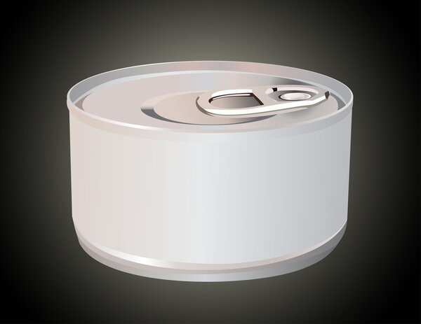 Жестяной станок с чистой этикеткой
