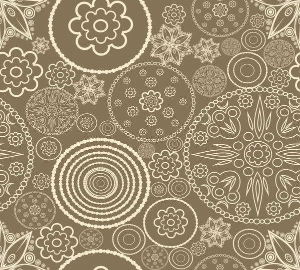 Patrón sin costura de flores abstractas — Archivo Imágenes Vectoriales