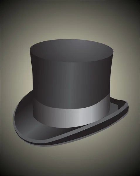 Black top hat — Stock Vector