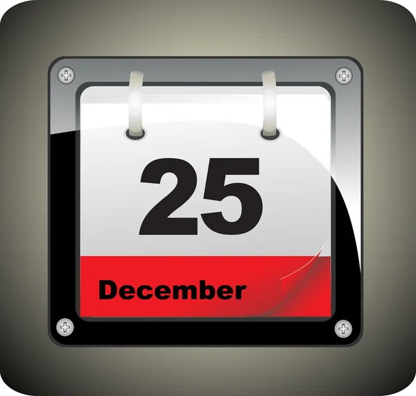 25 dicembre calendario giorno di Natale — Vettoriale Stock