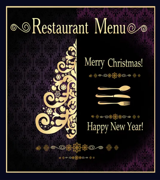 Noel Restoran menü tasarımı — Stok Vektör