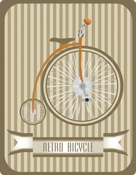 Vintage retro cykel — Stock vektor