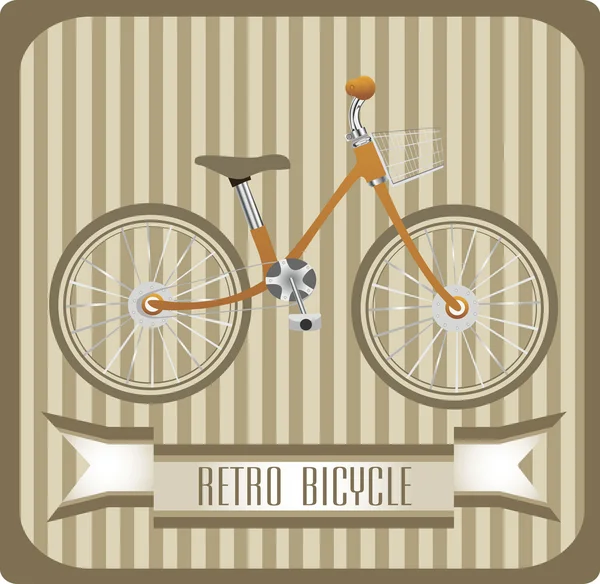 Bicicleta retro vintage — Vetor de Stock