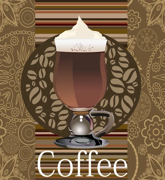 Kahve tasarım şablonu — Stok Vektör