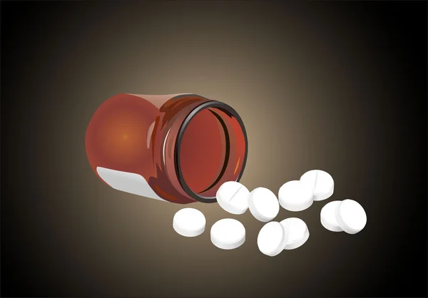 Pilules de bouteille — Image vectorielle