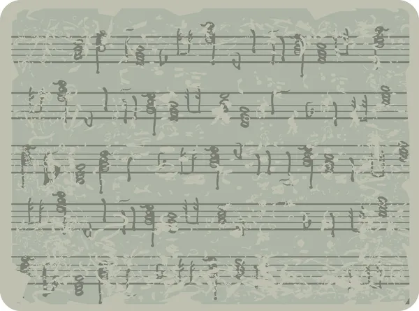 A régi papír Lapháttér zenei jegyzetek. — Stock Vector