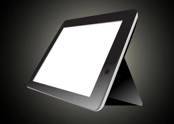 Black tablet computer — Stock Vector