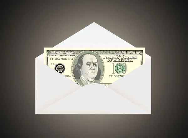 Dolar olan zarf — Stok Vektör