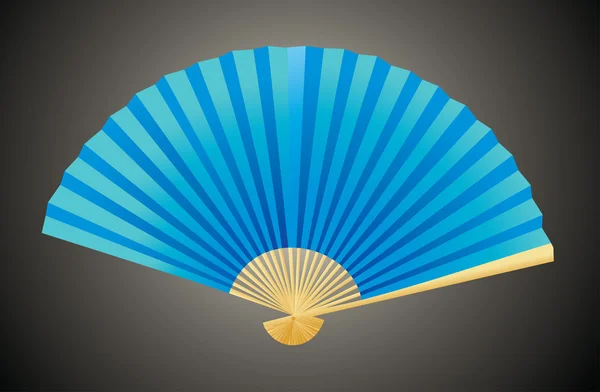 Folding fan. Vector. — Stock Vector