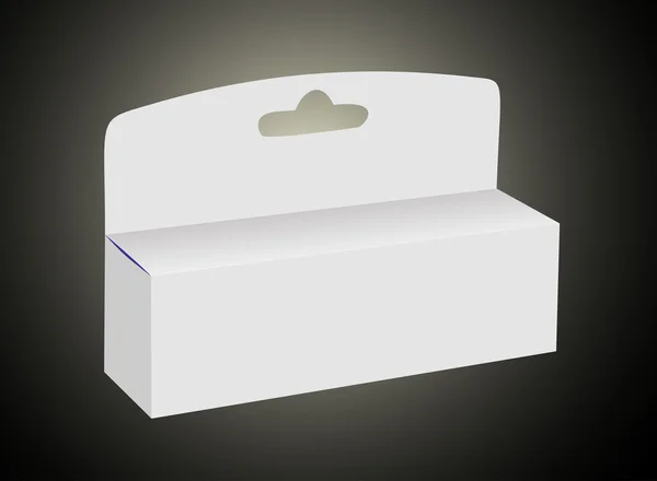 Beyaz ürün paket kutu — Stok Vektör