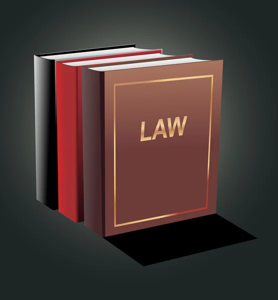 Libros de Derecho — Vector de stock