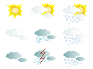 Hava durumunun simgeler koleksiyonu