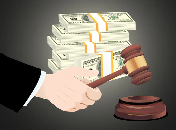 A korrupt bírósági marok — Stock Vector